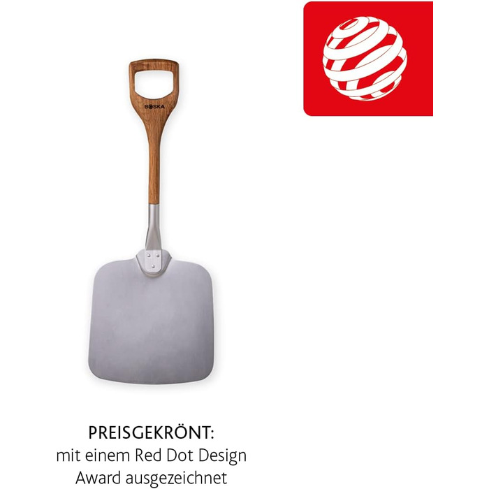 Лопатка для пиццы 74 х 30 х 3 см алюминий/древесина дуба BOSKA