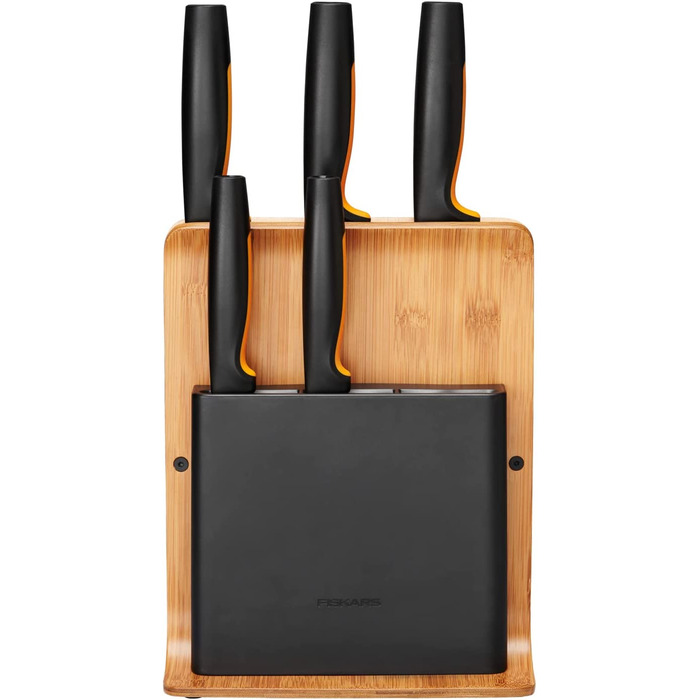 Набор ножей из нержавеющей стали, с подставкой Bamboo Design Fiskars