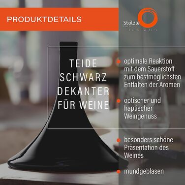 Декантер для красного вина 750 мл, черный Lausitz Stölzle