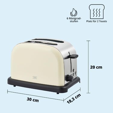 KHG Набор для завтрака из электрочайника 1,7 л и тостера на 2 ломтика KHG