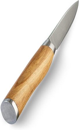 Профессиональный нож с дамасской стали с ручкой из оливкового дерева Wakoli