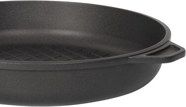 Сковорода-гриль с крышкой 28 см, черная SKK