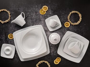 Столовый сервиз на 6 человек 50 предметов White Celebration series CreaTable
