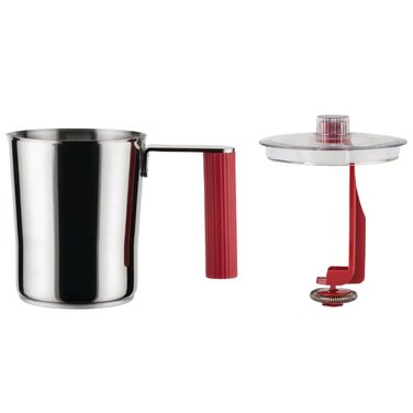 Вспениватель молока 0,35 л, красный Plissé Alessi