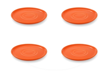 Набор блюдец 15 см, 4 предмета, оранжевый Happymix Friesland