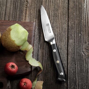 Нож для чистки овощей из дамасской стали 9 см Damascus PAUDIN