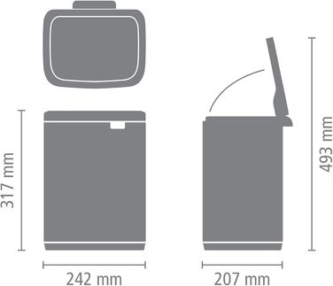 Мусорный бак 7 л Brilliant Steel Bo Brabantia