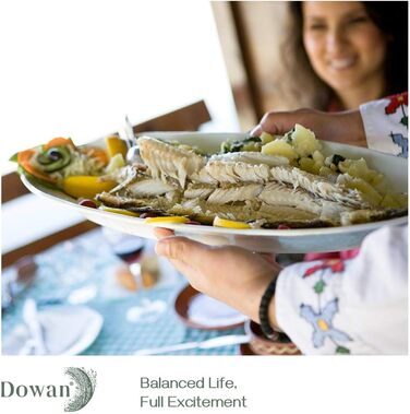 Набор из 2 сервировочных овальных блюд 35,6 х 20,3 см White DOWAN