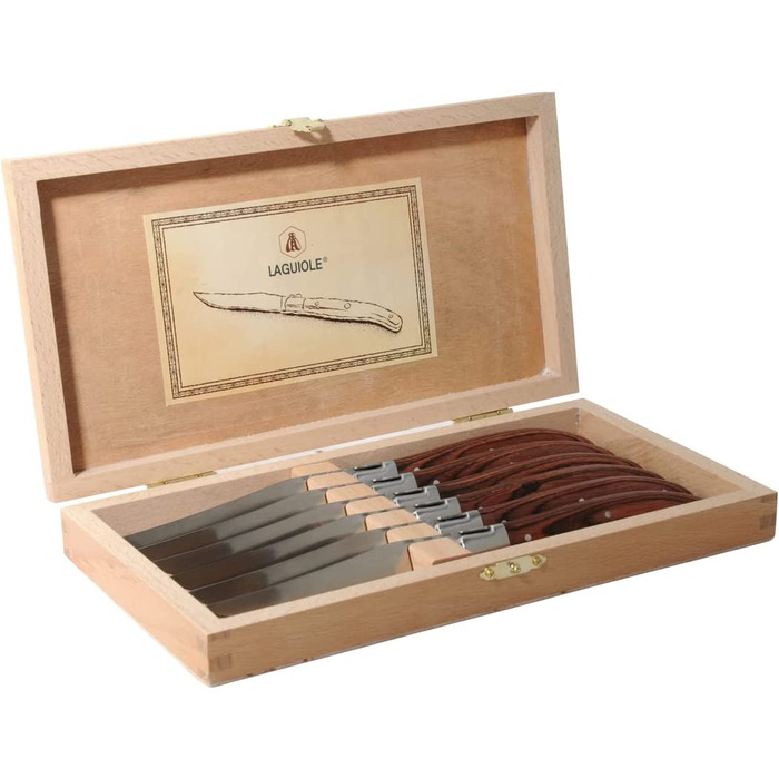 Набор ножей для стейка с футляром 6 предметов L´Eclair Laguiole