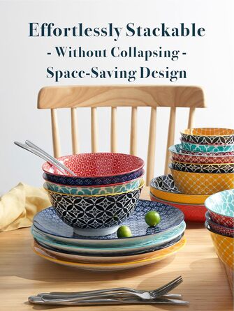 Набор глубоких тарелок 0,68 л 6 предметов Vibrant Colour DOWAN