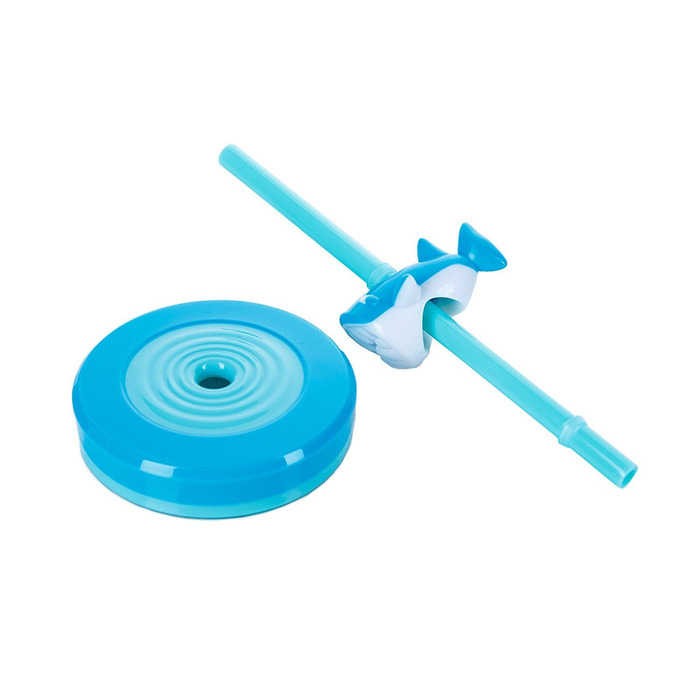 Стакан детский с трубочкой синий 0,47 л Floating Straw Tumbler Contigo