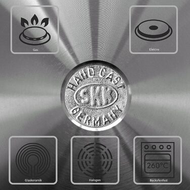 Сковорода-гриль с крышкой 28 см SKK