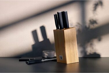 Набор WMF Kineo, 4 ножа из нержавеющей стали + ножницы, с подставкой из бамбука