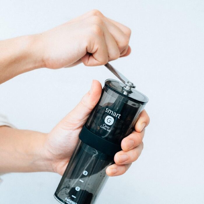 HARIO Ручная керамическая кофемолка акрил прозрачно-черная Smart G HARIO