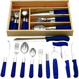 Набор столовых приборов в деревянном лотке на 6 человек, 37 предметов GRÄWE