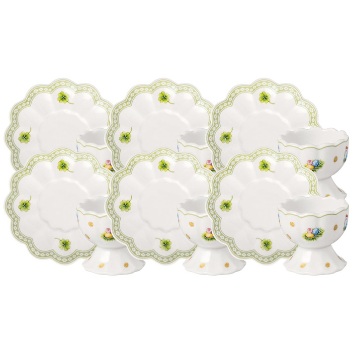 Набор из 6 подставок для яиц с блюдцами 4,5 см Easter Delight Villeroy & Boch