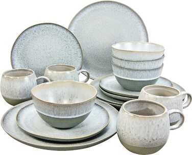 Столовый сервиз на 4 человека 16 предметов Grey Loft Stone Series CreaTable