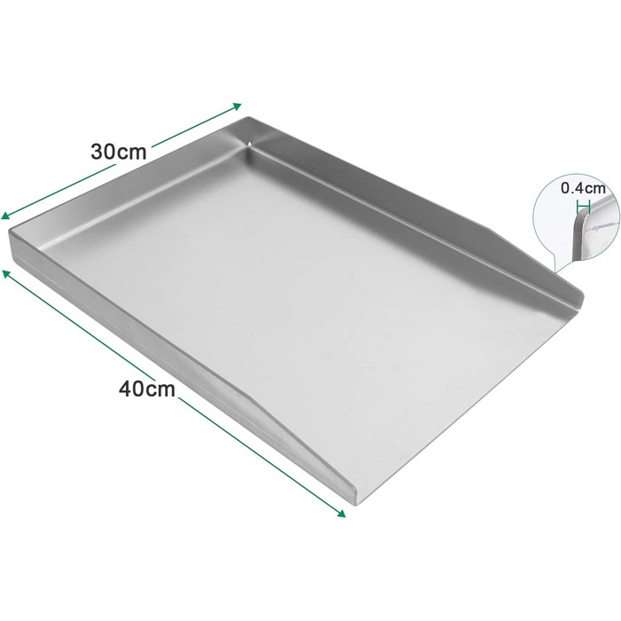 Пластина для гриля WELL GRILL 30x40 см из нержавеющей стали с набором лопаток для гриля