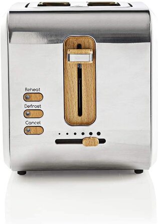 Тостер Nedis soft touch / 900 Вт / на 2 ломтика / 6 ступеней / функция размораживания и подогрева / поддон для крошек