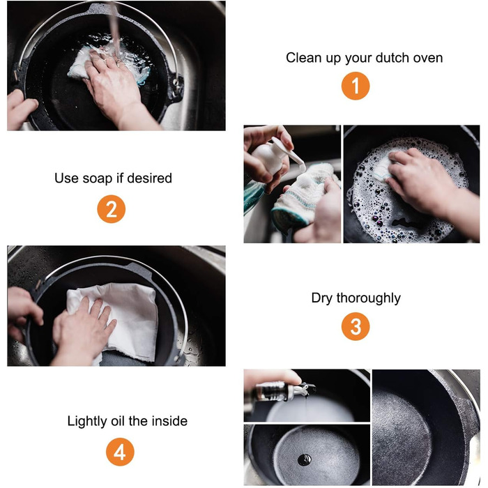 Чугунная голландская печь 5,6 л Black Overmont