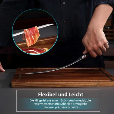 Профессиональный нож для ветчины из нержавеющей стали 25 см PAUDIN