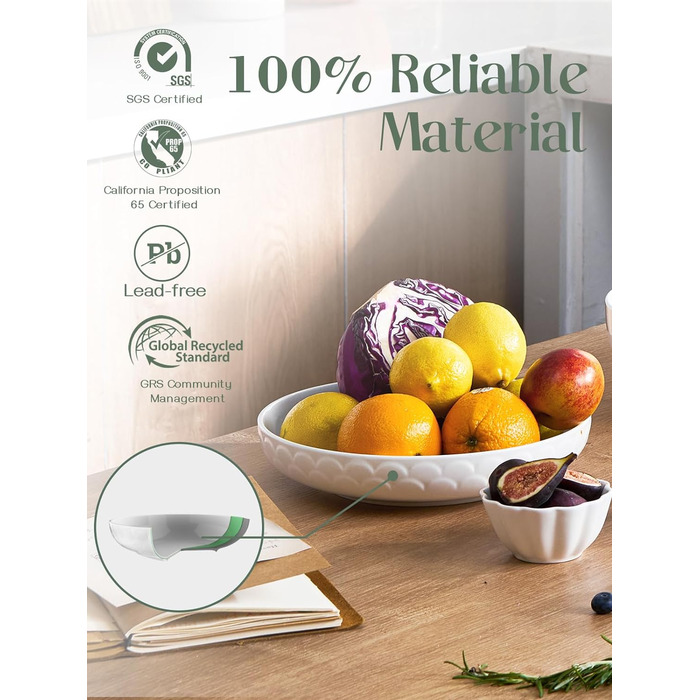 Набор фарфоровых тарелок для пасты 25,4 см 4 предмета White DOWAN