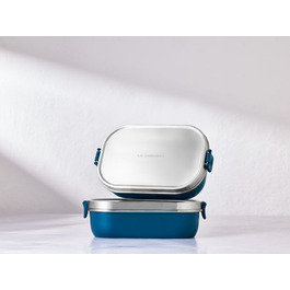 Ланчбокс из нержавеющей стали cиний 900 мл Le Creuset