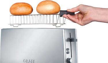 Тостер Graef TO 90 / 880 Вт / на 2 ломтика / с насадкой для булочек