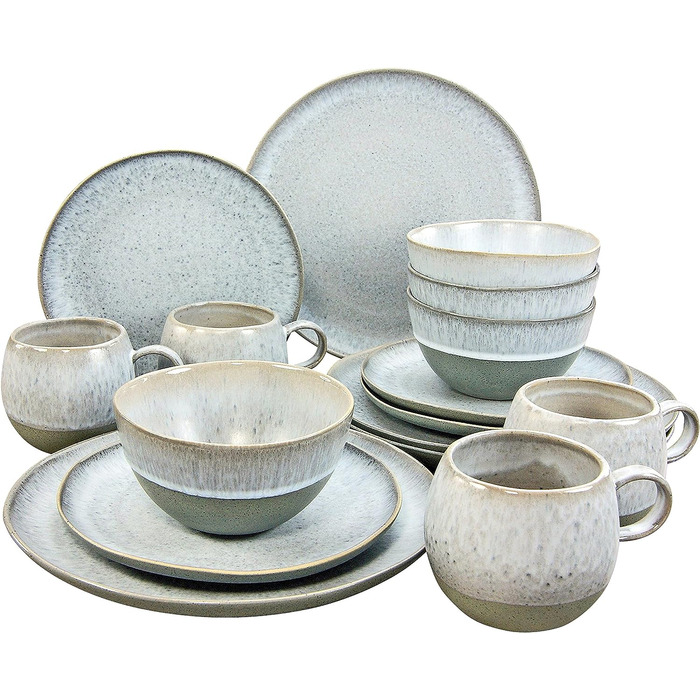 Столовый сервиз на 4 человека 16 предметов Grey Loft Stone Series CreaTable