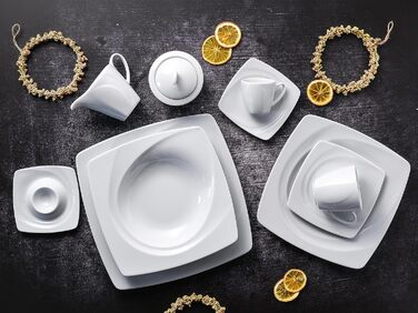 Столовый сервиз на 6 человек 50 предметов White Celebration series CreaTable