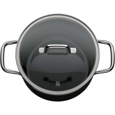 Кастрюля с крышкой 20 см Black Essential Fusiontec WMF
