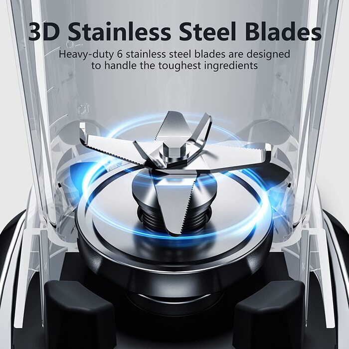 AMZCHEF Блендер 2 в 1 с двумя емкостями/4 программы/3 уровня скорости AMZCHEF