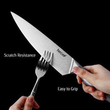 Набор ножей из нержавеющей стали с чехлом 6 предметов Hecef