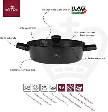 Сковорода с двумя ручками 4,4 л Granitex Gerlach