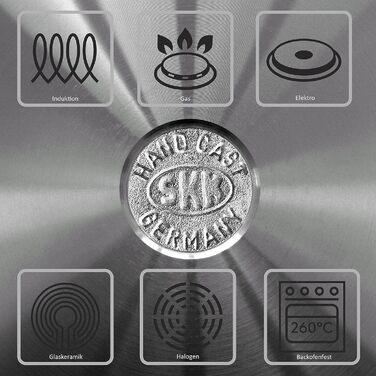 Сковорода-гриль с крышкой 26 x 26 см SKK