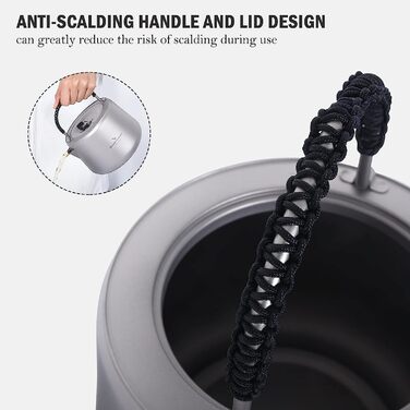 Титановый чайник iBasingo 1,4 л с фильтром