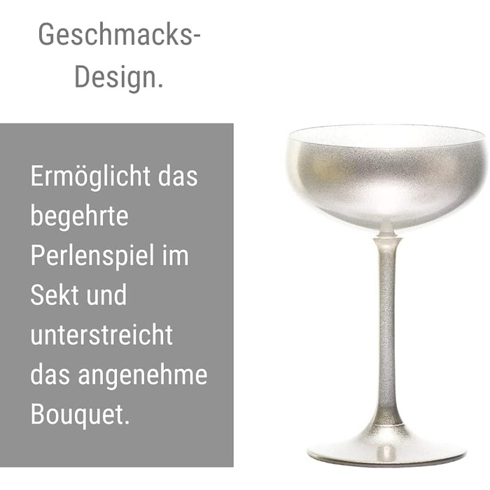 Набор бокалов для шампанского 200 мл 6 предметов серебристый Elements Lausitz Stölzle