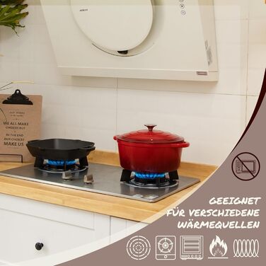 Чугунная эмалированная кастрюля 5,2 л Red Overmont