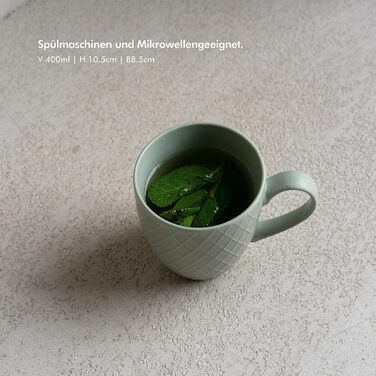 KIVY Набор чашек из 6 чашек для кофе 400 мл цветная керамика KIVY