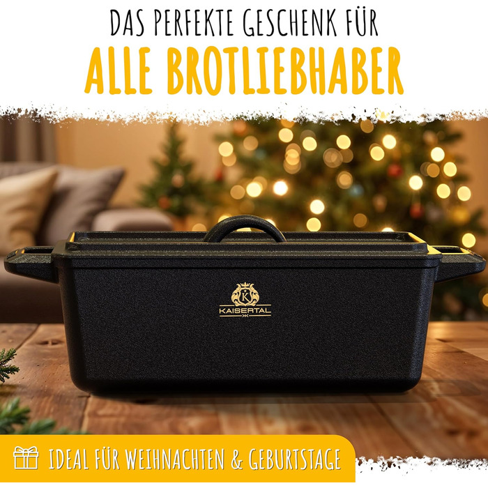KAISERTAL Форма для выпечки хлеба с крышкой 29 х 21 см чугун KAISERTAL