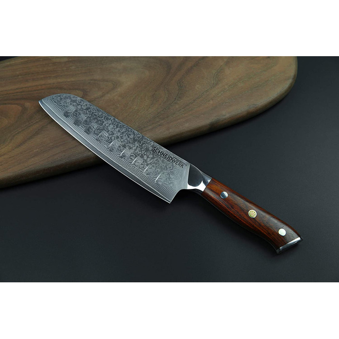 Нож Сантоку из дамасской стали 17,6 см DI SCHNEIDWERK