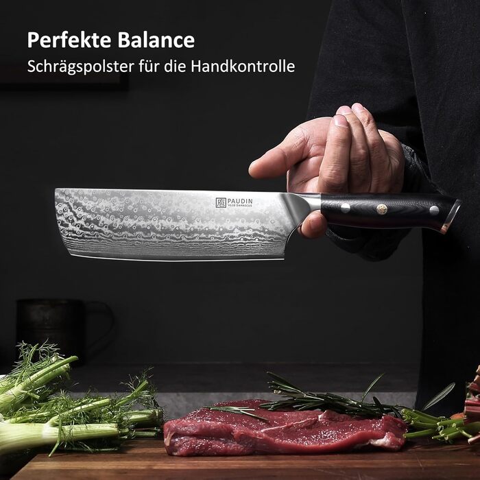 Набор ножей из дамасской стали 3 предмета VG10 Damascus PAUDIN