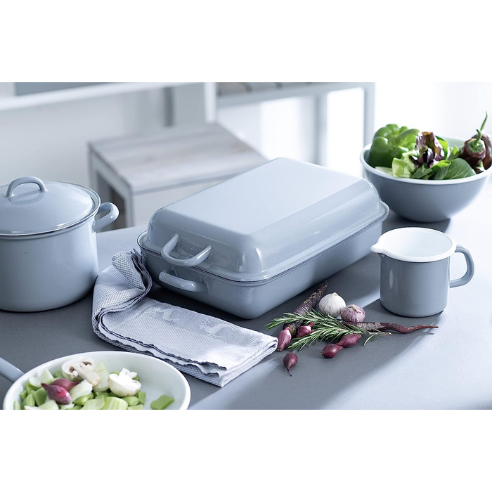 Сковорода для омлета 22 см, эмалированная, серая Riess 0291-065