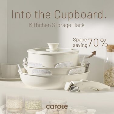 Набор кухонной посуды 17 предметов White CAROTE