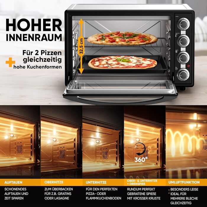 Мини-духовка с конвекцией воздуха 60 л CYCLONE PRO+ Stillstern