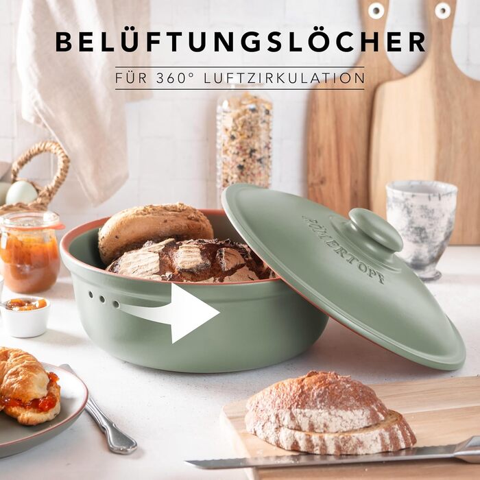 Хлебница 30 см Green Römertopf