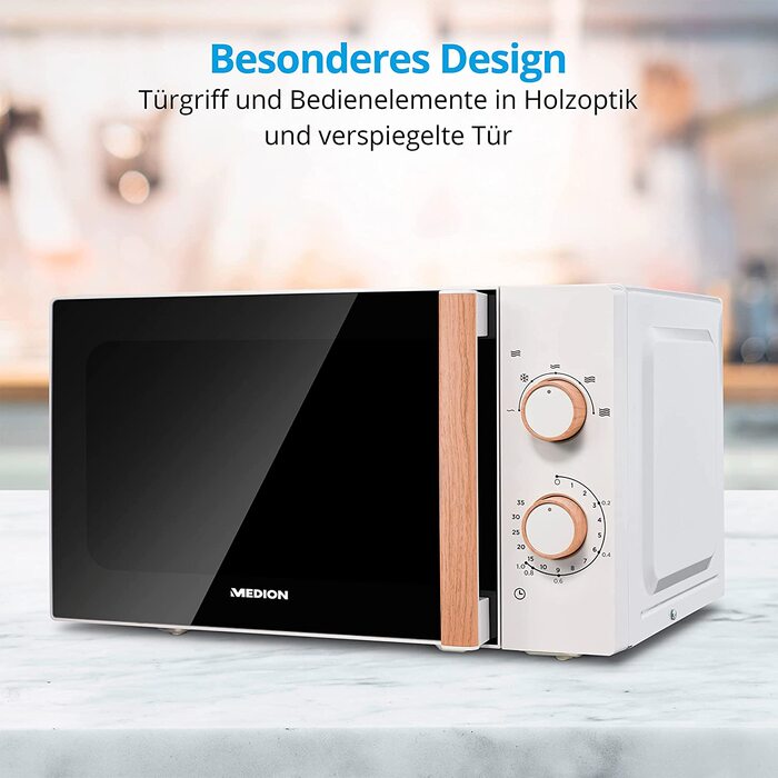 Микроволновая печь MEDION / 700 Вт / 20 литров / 5 уровней мощности / функция размораживания