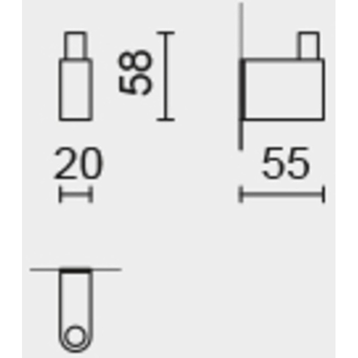Крючок для полотенец 5,8 х 5,5 х 2 см Matte Zack