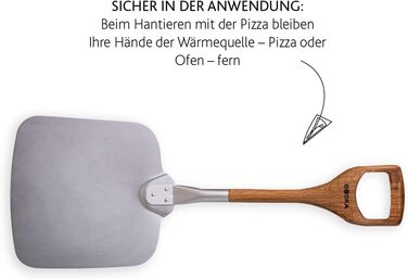 Лопатка для пиццы 74 х 30 х 3 см алюминий/древесина дуба BOSKA