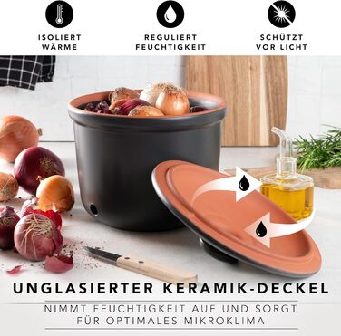 Набор горшков для хранения 3 предмета Black Römertopf